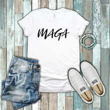 Load image into Gallery viewer, MAGA Make America Great Again Trump Republican Shirt Cotton White T-shirt
