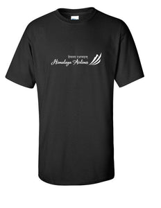 Himalaya  Airlines White Logo Nepalese Aviation Black Cotton T-shirt