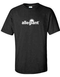 Allegiant Airline White Logo US Aviation Travel Cotton Black T-Shirt