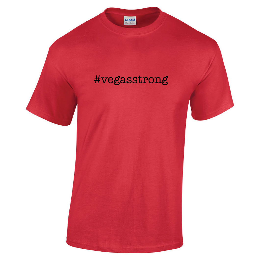 #vegasstrong Vegas Strong Las Vegas Pride Hashtag Cotton Short Sleeve T-Shirt