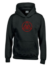 Load image into Gallery viewer, Alcoholics Anonymous AA Red Logo Serenity Addiction Black Hooded Sweatshirt
