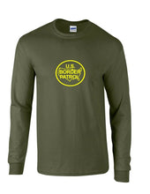 Load image into Gallery viewer, Yellow US Border Patrol Military Green Trump Conservative Long Sleeve T-Shirt
