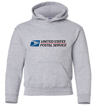 Load image into Gallery viewer, USPS United States Post Office Mail Carrier Retro Gray Hoodie Hooded Sweatshirt
