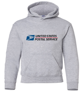 USPS United States Post Office Mail Carrier Retro Gray Hoodie Hooded Sweatshirt