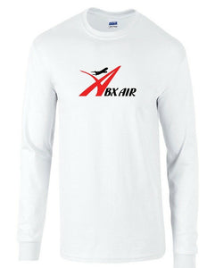 ABX Air Red Black Retro Logo American US Airline White Long Sleeve T-shirt