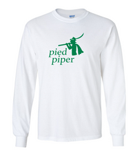 Load image into Gallery viewer, DJ Pied Piper Music Logo Men&#39;s White Green T-Shirt Long Sleeve Shirt S - 5XL
