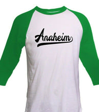 Load image into Gallery viewer, Anaheim Sports Fans Team Tee 3/4 Sleeve Baseball Hockey  Raglan T-Shirt
