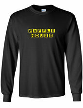 Load image into Gallery viewer, WAFFLE HOUSE Vintage logo FUNNY Cool Food Yellow Black Long Sleeve T-shirt
