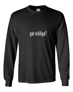 Got Vitiligo ? Funny Hybrid Car White Black Long Sleeve Cotton T-Shirt S-5XL