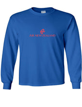 Load image into Gallery viewer, Air New Zealand T-shirt  Airline Aviation Retro Red Blue Long Sleeve Shirt
