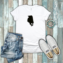 Load image into Gallery viewer, Illinois Prairie State Home Pride Heart Silhouette 100% Cotton White T-shirt
