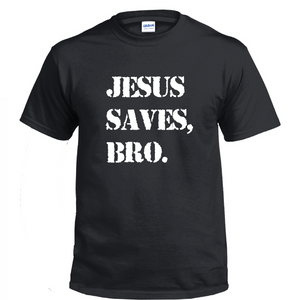 Jesus Saves Bro Christian God Religious Gym Lifting Gift Cotton T-shirt