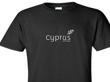 Load image into Gallery viewer, Cyprus Airways White Logo Airline Black Cotton T-shirt
