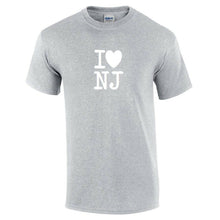 Load image into Gallery viewer, I Heart Love NJ Shirt New Jersey The Garden State Gray White Gift T-shirt
