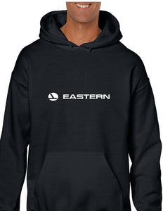 Eastern Airlines White Logo US Airline Geek Black Hoodie Hooded Sweatshirt