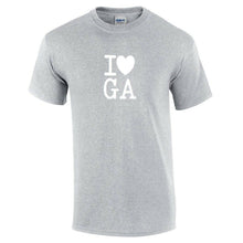 Load image into Gallery viewer, I Heart Love GA Shirt Georgia the Peach State Gray White Gift T-shirt S-5XL
