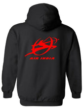 Load image into Gallery viewer, Air India Red Logo Indian Airline Back Funny Geek Black Hoodie Hooded Sweatshirt
