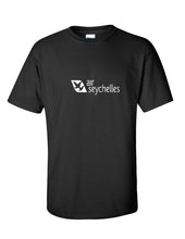 Load image into Gallery viewer, Air Seychelles White Vintage Logo Seychellois Airline Black Cotton T-Shirt
