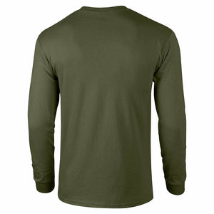 Yellow US Border Patrol Military Green Trump Conservative Long Sleeve T-Shirt