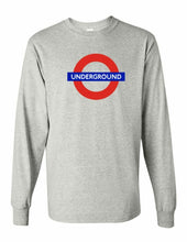 Load image into Gallery viewer, The Underground Logo Tee London Metro Railway Sport Gray Long Sleeve T-Shirt
