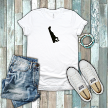 Load image into Gallery viewer, Delaware Diamond State Home Pride Silhouette 100% Cotton White T-shirt
