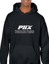 Load image into Gallery viewer, PHX Phoenix Sky Harbor International Airport Logo Black Hoodie Hooded Sweatshirt
