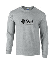 Load image into Gallery viewer, Sun  Microsystems  Black Logo T-shirt Computer  Sport Gray Long Sleeve Shirt
