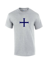 Load image into Gallery viewer, Knights Templar T-Shirt Cross Christian Jesus Crusade Navy Blue Gray Tee Shirt
