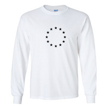 Load image into Gallery viewer, EU European Union Black Logo T-shirt FLAG 90s EURO White Long Sleeve Shirt
