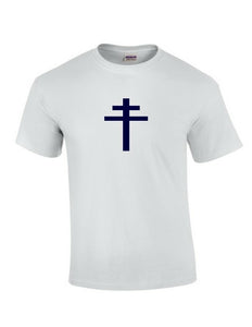 Black Cross of Lorraine Knights Templar T-Shirt Christian White Tee Shirt S-5XL