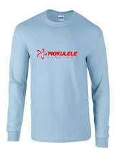 Load image into Gallery viewer, Mokulele Airlines Red Logo US Kona Aviation Light Blue Long Sleeve T-shirt
