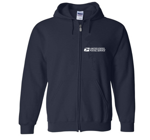 USPS Postal Service Mail Carrier Delivery Post Full Zip Hoodie Hooded Sweatshirt