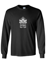 Load image into Gallery viewer, Kings are Born in October White Seal Funny Birthday Gift Long Sleeve T-shirt
