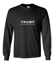 Load image into Gallery viewer, Trump Make America Great Again White Red Logo Black Long Sleeve T-Shirt
