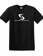 Load image into Gallery viewer, Air Senegal Retro White Logo Airline travel Aviation Black Cotton T-shirt
