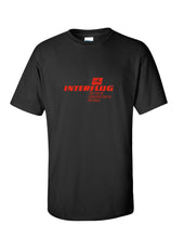 Load image into Gallery viewer, Interflug Red Vintage Logo German Airline Black Cotton T-Shirt
