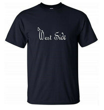 Load image into Gallery viewer, West Side Script T-Shirt City Rep Westside Swag Coast Ca Navy Blue Tee Shirt
