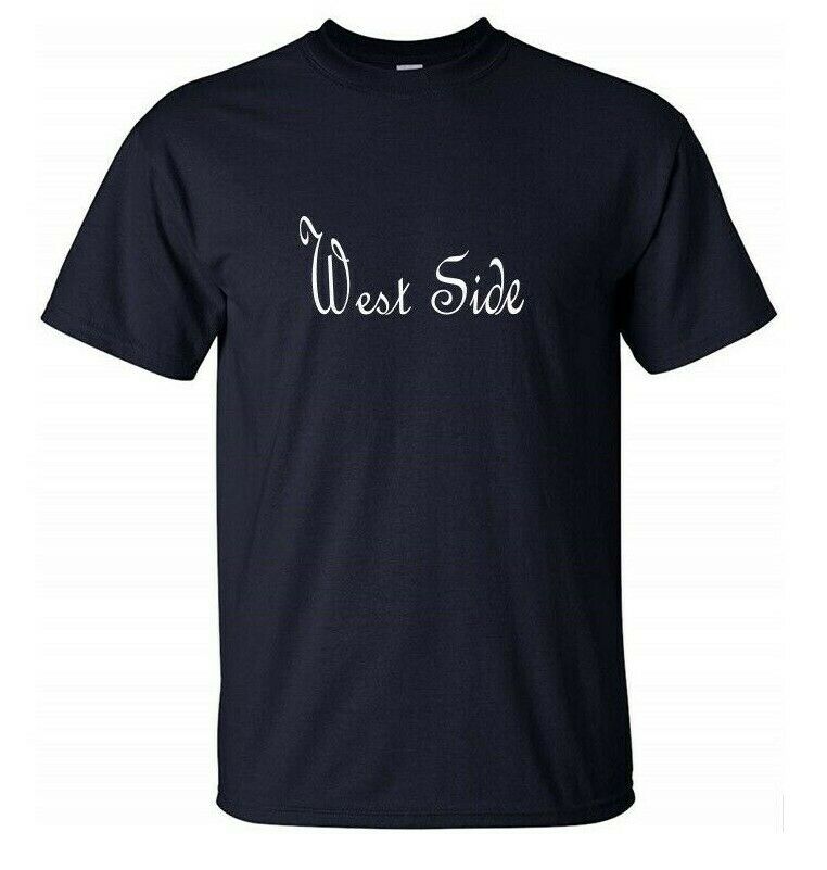 West Side Script T-Shirt City Rep Westside Swag Coast Ca Navy Blue Tee Shirt