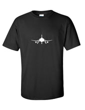 Load image into Gallery viewer, F-4 Phantom White Front View Silhouette Tee Shirt Cotton F4 Black Cotton T-shirt
