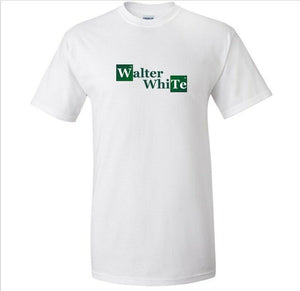 Walter White Breaking Meth Heisenberg AMC Bad White Green Tee Shirt S - 5XL