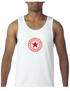 Red Seal Republic of Texas White Sleeveless Tank Top Lone Star State Shirt