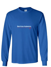 Load image into Gallery viewer, British Airways Vintage Blue Red Logo Royal Blue Long Sleeve T-Shirt
