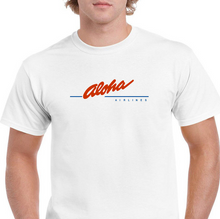 Load image into Gallery viewer, Aloha Airlines  Vintage Logo Shirt Hawaiian Airline White Cotton T-Shirt
