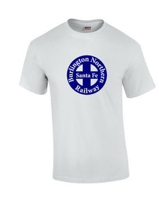 Vintage BNSF T-shirt RETRO Railroad TRAIN Navy Blue WhiteTee Shirt S-5XL