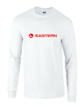 Load image into Gallery viewer, Eastern Airlines Red Retro Logo Shirt Asian Airline White Long Sleeve T-shirt
