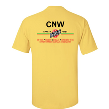 Load image into Gallery viewer, Chicago North Western Railway CNW Safety First We Were Precision Scheduled Railroading Short Sleeve T-shirt
