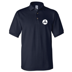 FRA Federal Railroad Administration Circle logo Navy Blue Short Sleeve Polo Shirt