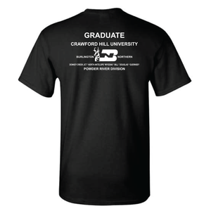 Burlington Northern Graduate Powder River Division Crawford Hill University Short Sleeve T-shirt