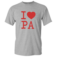 Load image into Gallery viewer, I Love Pennsylvania Red Heart PA Locals Only Hometown Short Sleeve Cotton Shirt
