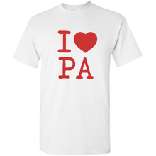 Load image into Gallery viewer, I Love Pennsylvania Red Heart PA Locals Only Hometown Short Sleeve Cotton Shirt
